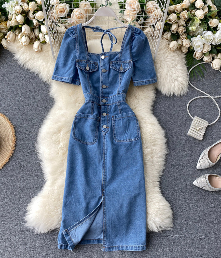 Fashionable denim dress  1291