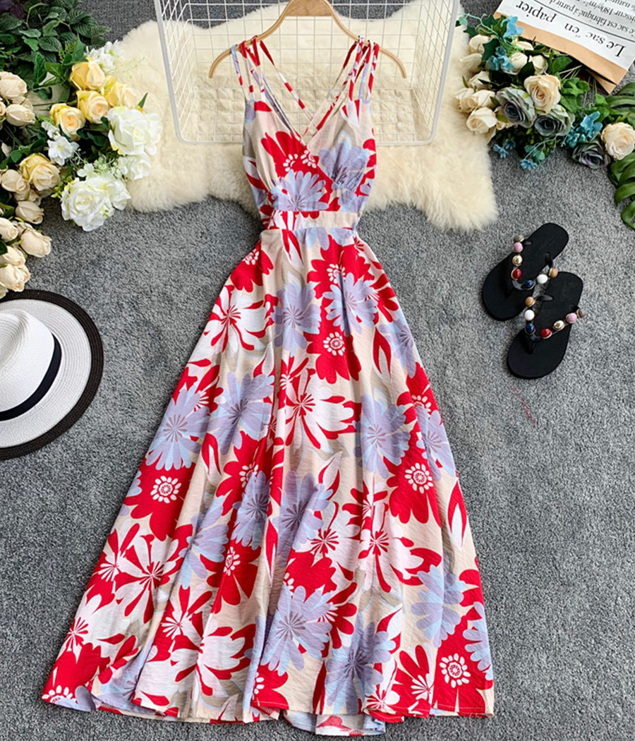 Cute summer dress floral dress  1294