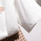 Weißes T-Shirt + karierter Rock 1273 