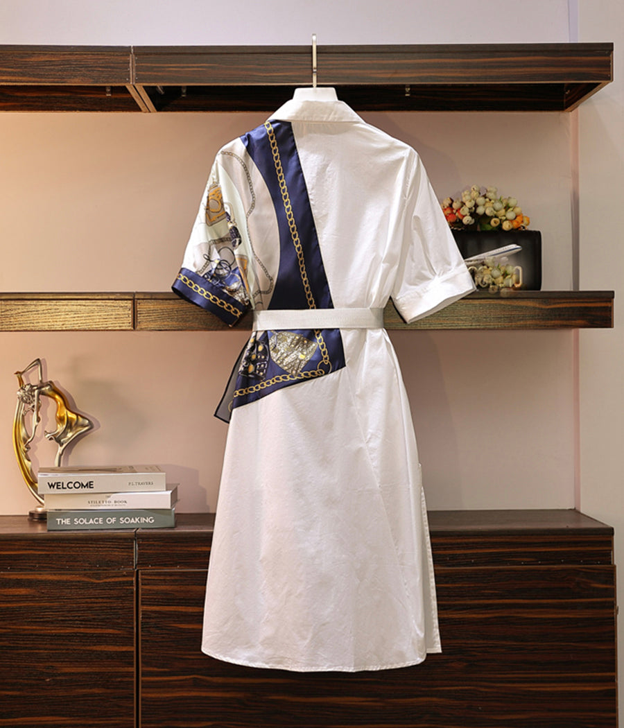 Stylish stitching dress summer dress  1279