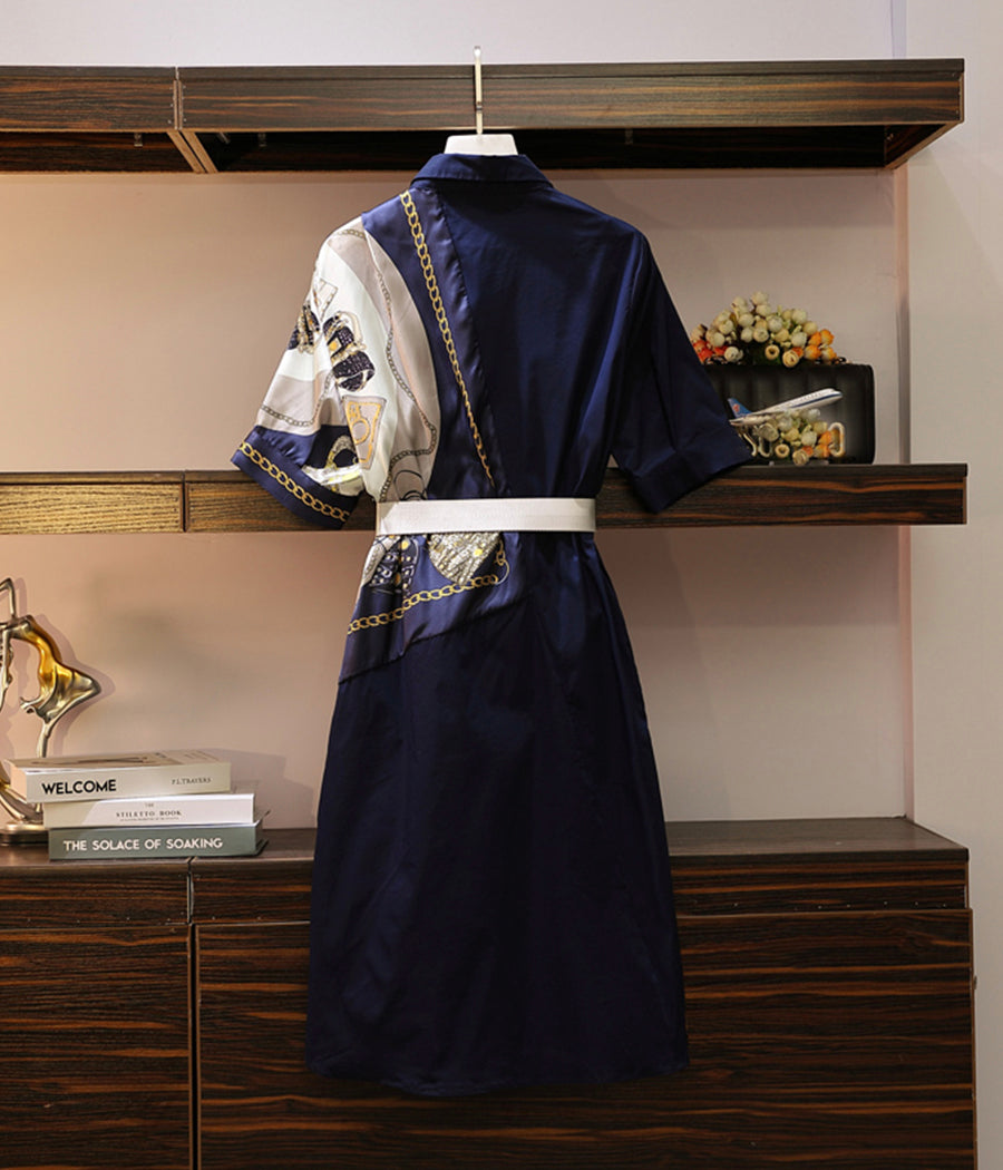 Stylish stitching dress summer dress  1279