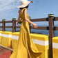 Cute yellow two pieces dress summer dress  1216