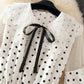 Lovely A line polka dot lace dress summer dress  1248