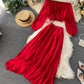 Fashion girl dress two pieces long sleeve dress  1240