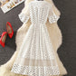 Lovely A line polka dot lace dress summer dress  1248