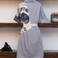 Stylish stitching dress summer dress  1279