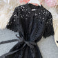 Stylish round neck lace dress summer dress  1281