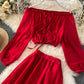 Fashion girl dress two pieces long sleeve dress  1240