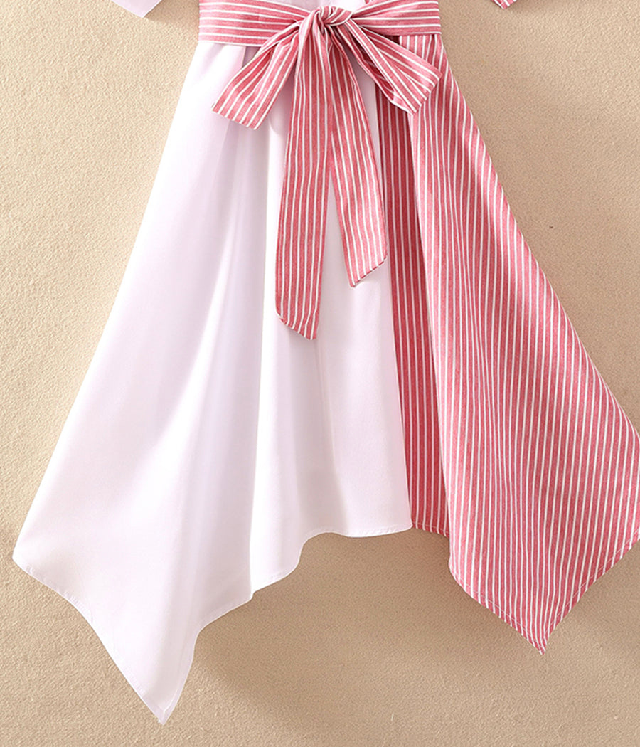 Unique Irregular stripes dress women's dress  1232
