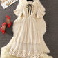 Lovely A line polka dot lace dress summer dress  1248
