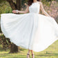 Cute round neck chiffon dress women's dress  1188