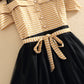 Fashion girl dress A line plaid tulle dress  1235