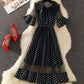 Lovely A line polka dot lace dress summer dress  1248