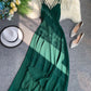 Women's dress A line v neck chiffon backless dress  1227