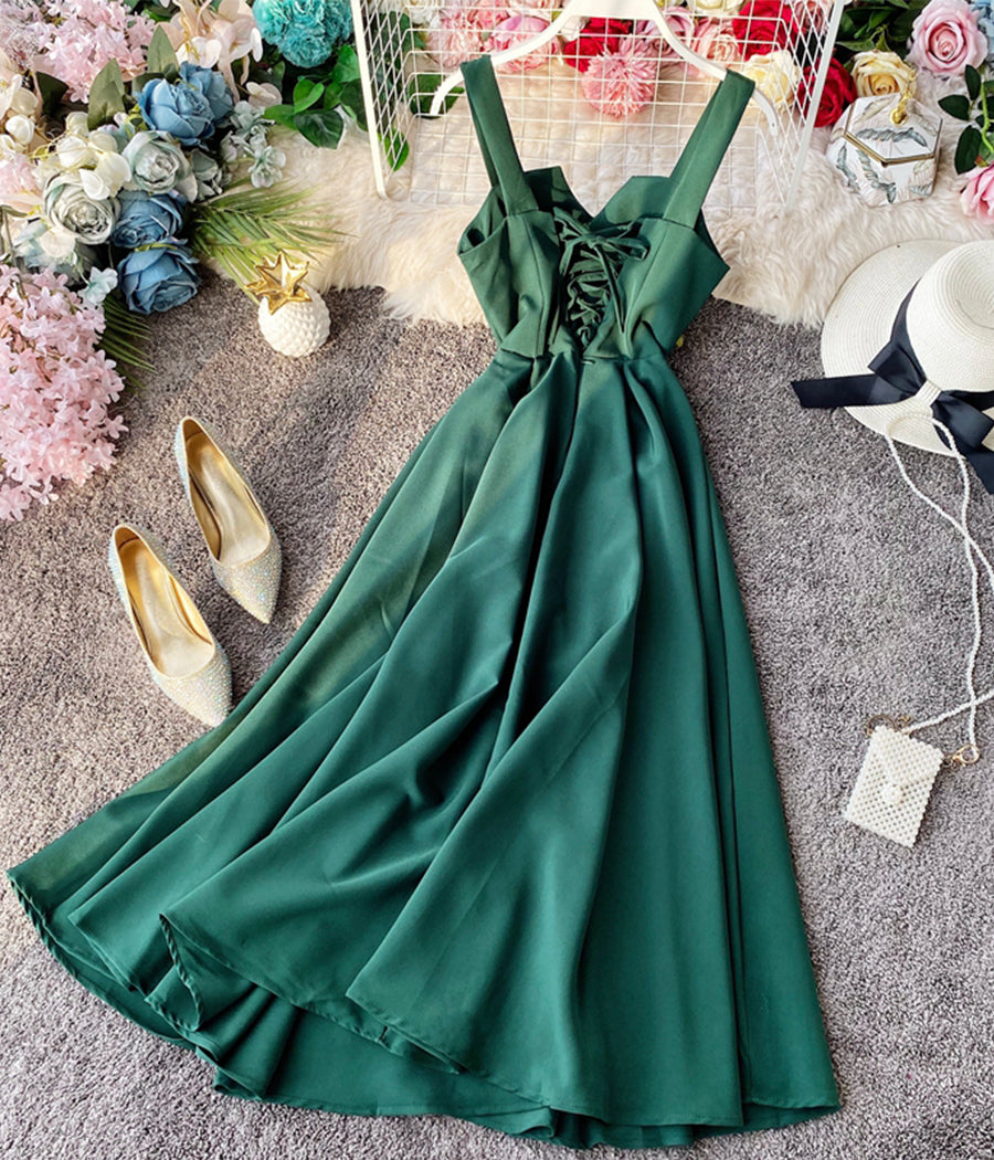 A line backless dress women's dress  1225