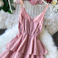 Midi-Maxi-Sommerkleid mit V-Ausschnitt und Spaghettiträgern 1231