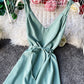 Simple A line v neck dress women's dress  1224