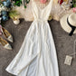 Simple A line v neck dress women's dress  1224