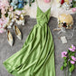 Simple v neck backless dress summer dress  1233