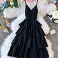 Midi-Maxi-Sommerkleid mit V-Ausschnitt und Spaghettiträgern 1231