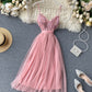 Fashion dress A line v neck tulle sequins dress summer dress  1242