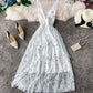 Fashion girl dress A line v neck tulle sequins dress  1234