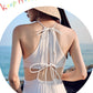 Unique white chiffon long dress summer dress  1215