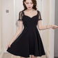 Black short dress fashion dress  1079