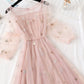 A line tulle short dress fashion girl dress women's summer dress  1152