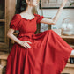 Retro A line girl dress summer dress  1186
