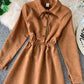 Cute A line long sleeve dress autumn clothing  1069