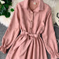 Robe mignonne à manches longues en ligne A, vêtements d'automne 1068