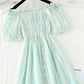Cute A line daisy flower dress girl summer dress  1134