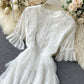 Cute tulle lace A line dress fashion girl dress  1061