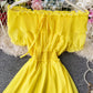 Cute chiffon strapless summer dress fashion dress  1114