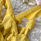 Fashion girl dress A line yellow summer dress  1220