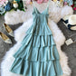 Midi-Maxi-Sommerkleid mit V-Ausschnitt und Spaghettiträgern 1231