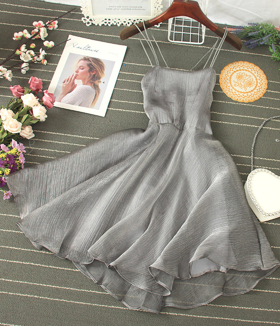 Cute tulle backless short dress mini dress  1201