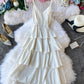 Midi-Maxi-Sommerkleid mit V-Ausschnitt und Spaghettiträgern 1231