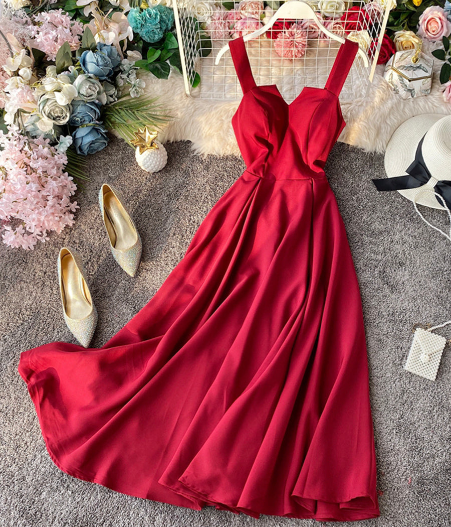 A line backless dress women's dress  1225