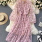 Cute A line letter dress long sleeve dress two pieces sets  1038