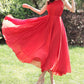 Cute round neck chiffon dress women's dress  1188