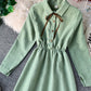 Cute A line long sleeve dress autumn clothing  1069