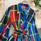 Amazing plaid long sleeve shirt dress fashion dress  1014