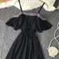 Süßes Sommerkleid aus weichem Chiffon in A-Linie 1115