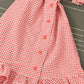 Retro v neck plaid dress women's dress  1202