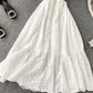White v neck short sleeve dress fashion dress  1074