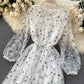 Cute A line letter dress long sleeve dress two pieces sets  1038