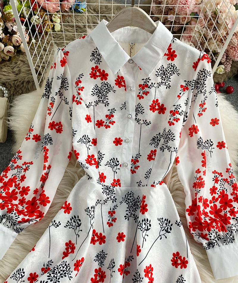 Stylish printed shirt dress  994