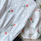 Cute loose white embroidery dress  1044